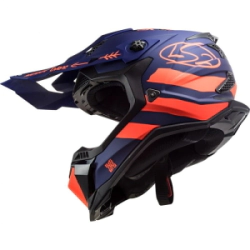 CASCO INTEGRAL 700 SUBVERTER CARGO AZUL NARANJA TALLE M - LS2 -