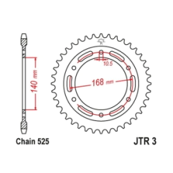 JT Sprockets Corona Moto 42 dientes BMW F800 GS Adventure (08-16) hierro ZBK