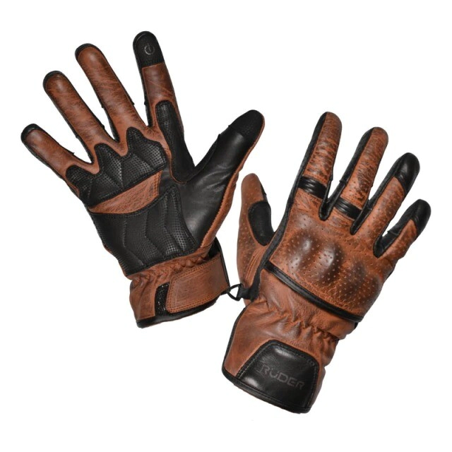 Guantes Ruder Cuero Venom marr�n negro talle XL