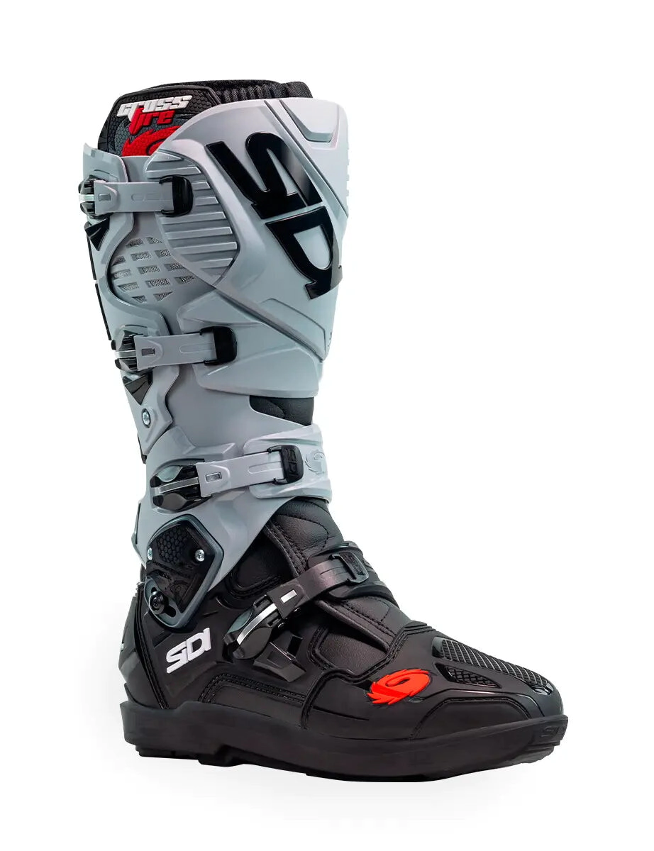 Botas Sidi Motocross Crossfire 3 SRS negro ceniza talle 43
