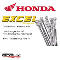Excel Juego Rayos Moto tras Honda 19X 1.85/2.15-32 Notako