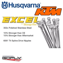 Rayos con niples KTM delantero Notako calibre 8/9 Excel
