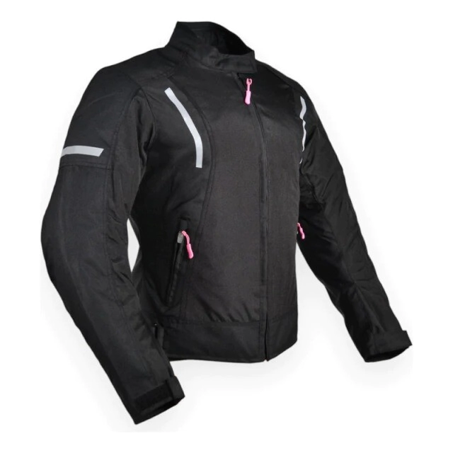 Campera corta Ruder mujer Gospa Cebra negro gris fucsia talle XS