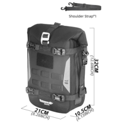 Rhinowalk Bolso Defensa lateral Moto impermeable 6L MJX l�nea negro