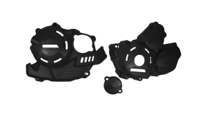 KIT TAPAS MOTOR HONDA XRE300 NEGRO -AMX-