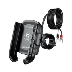 Kewig Soporte Celular Moto Fast Charge Antivibracion USB-C Antirrobo