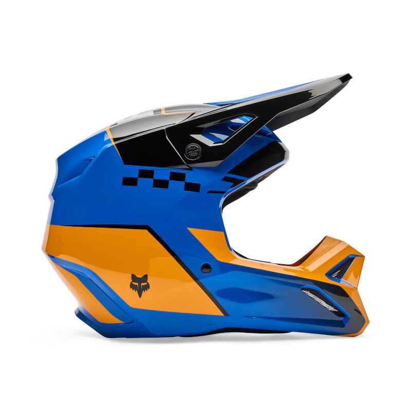 CASCO CROSS V1 COLLECT AZUL NARANJA TALLE L -FOX-