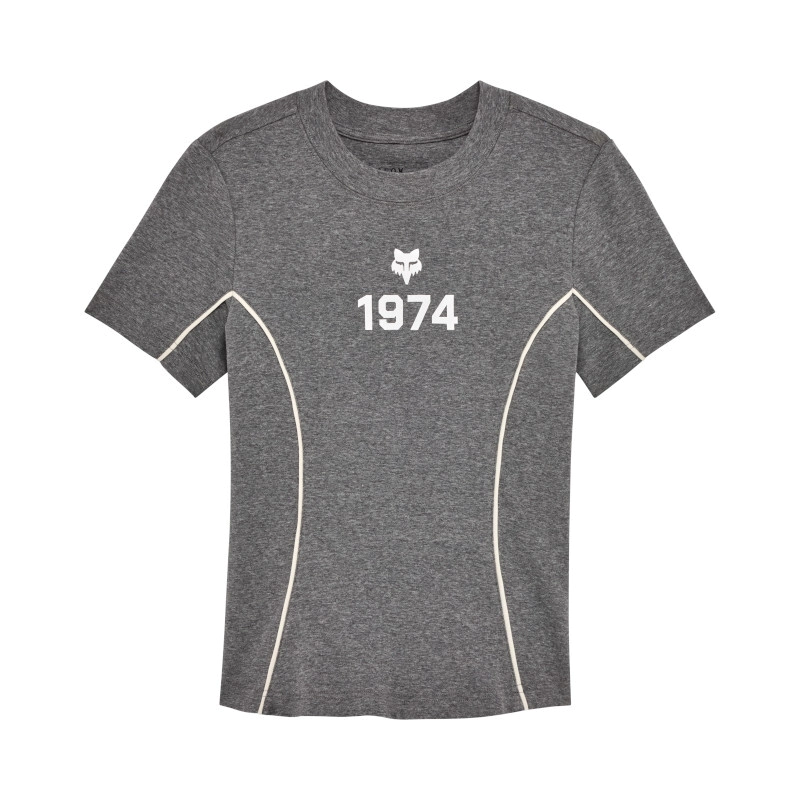 REMERA CASUAL W MOTO-X FITTED TEE HEATHER GRAPHITE TALLE L -FOX-