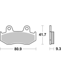 SBS Pastillas Freno Moto SBS 709 FA323 sinterizadas Raptor 700 mod 13/18 Yamaha