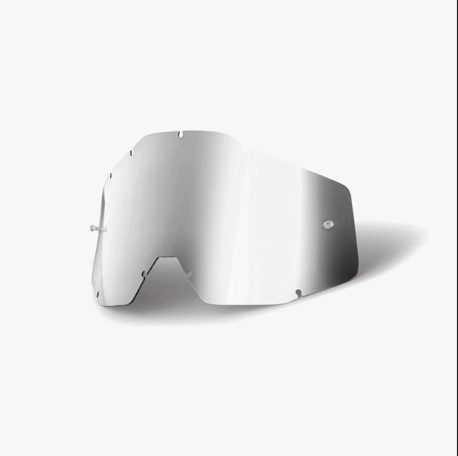 100% lente Repuesto universal Racecraft Accuri Strata Silver Mirror