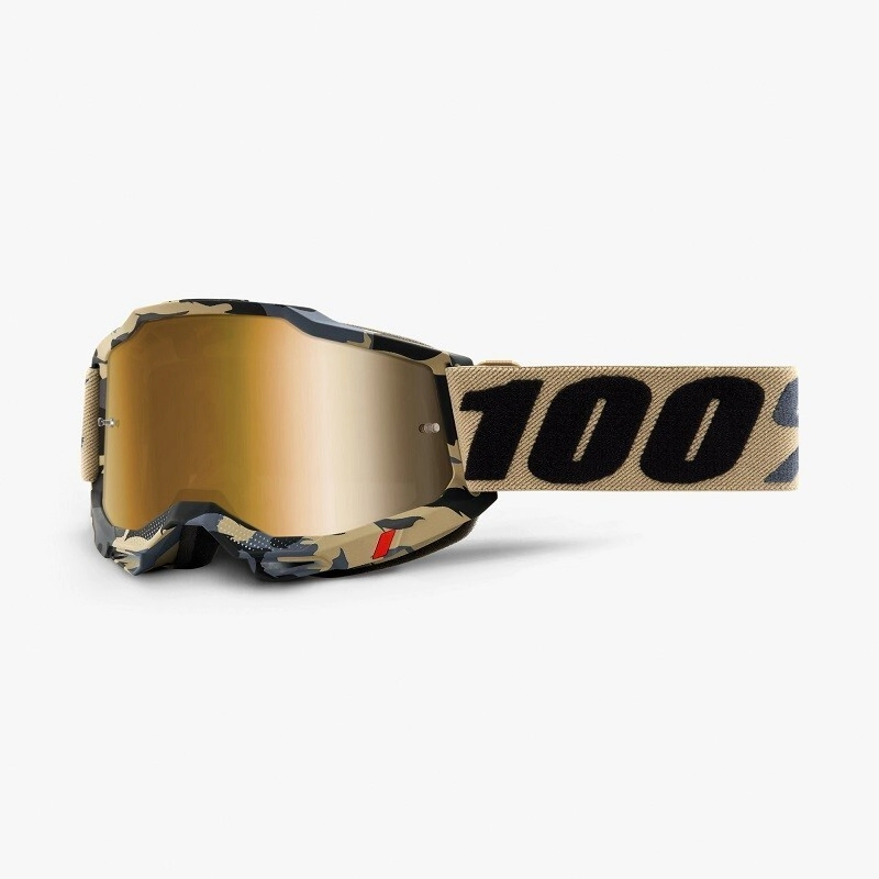 100% Antiparra Motocross Accuri 2 Tarmac lente True Gold