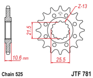 JT Sprockets Pi��n Moto JT781.14 14 dientes Benelli BN302 500 TRK502