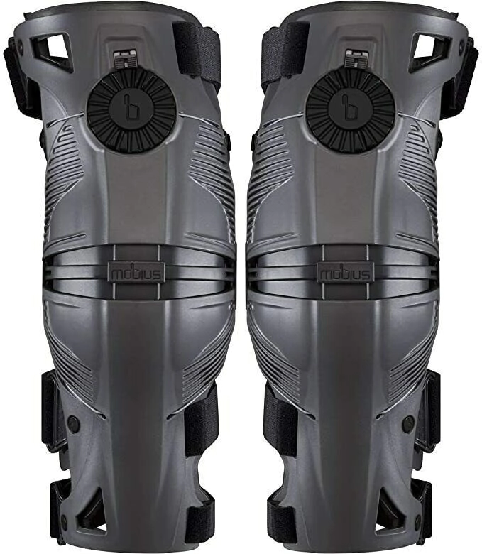 Mobius Rodilleras Articuladas Protecci�n Motocross X8 gris negro talle XL