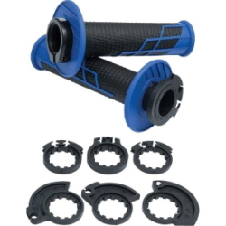 Pro Taper Pu�os Moto MX Clamp-On Full Waffle azul/negro 2/4 Tiempos