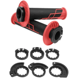Pro Taper Pu�os Moto MX Clamp-On Full Diamond rojo ne�n/negro 2/4 Tiempos