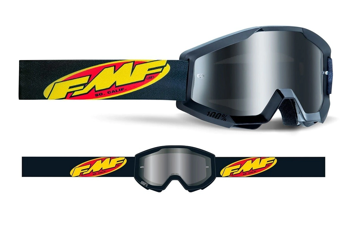 FMF Antiparra Motocross Powercore Youth Core lente Mirror negro plateado