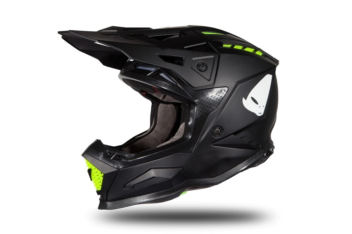 UFO Plast Casco Motocross Enduro Echus negro mate talle L