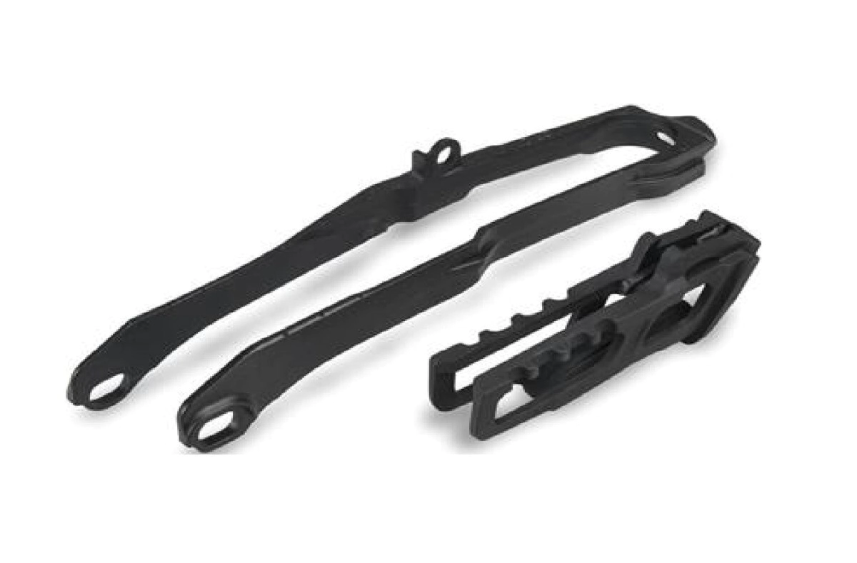 UFO Plast Gu�a de Cadena Moto + Deslizador Honda CRF 250 22-25 450 21-25 negro