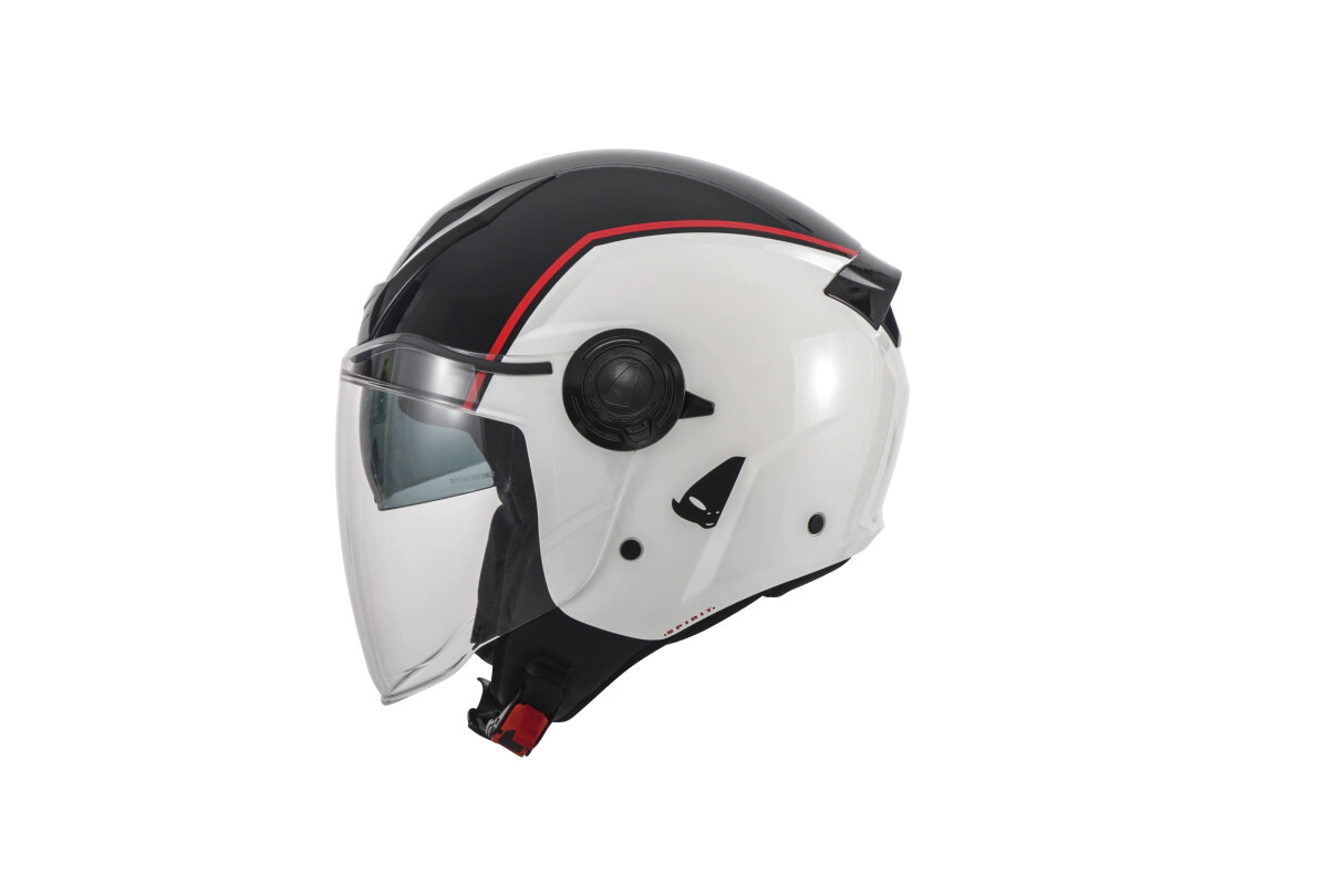 UFO Plast Casco Jet Abierto Spirit Jet blanco negro talle L