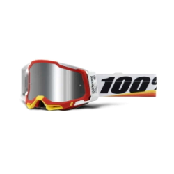 100% Antiparra Motocross Racecraft 2 Arsham roja lente Mirror plateada