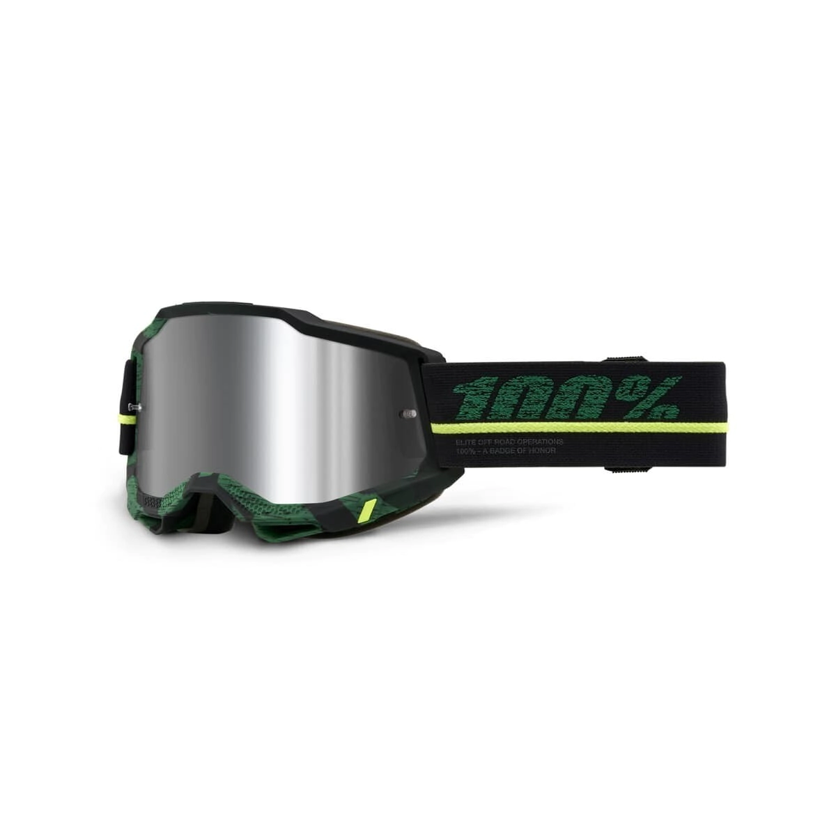 100% Antiparra Motocross Accuri 2 Goggle Overlord lente Mirror plateada
