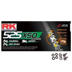 RK Cadena Moto Transmisi�n 525 x 120 con o-Ring uso Touring/off-road/sport con remache