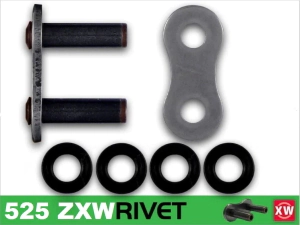 RK Eslab�n Uni�n Cadena Moto 525 ZXW para remachar