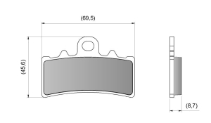 Diafrag Pastillas Freno Moto Dura Tech FA606 delantera Dominar G310 Husqvarna 401 KTM 125-390