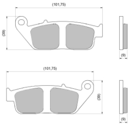 Diafrag Pastillas Freno Moto Pro Tech DFP-60821 FA226 delantera BMW