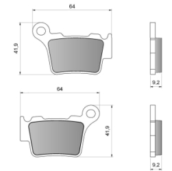 Diafrag Pastillas Freno Moto tras. KTM Husqvarna Gas Xtrail Ceramic Fa368