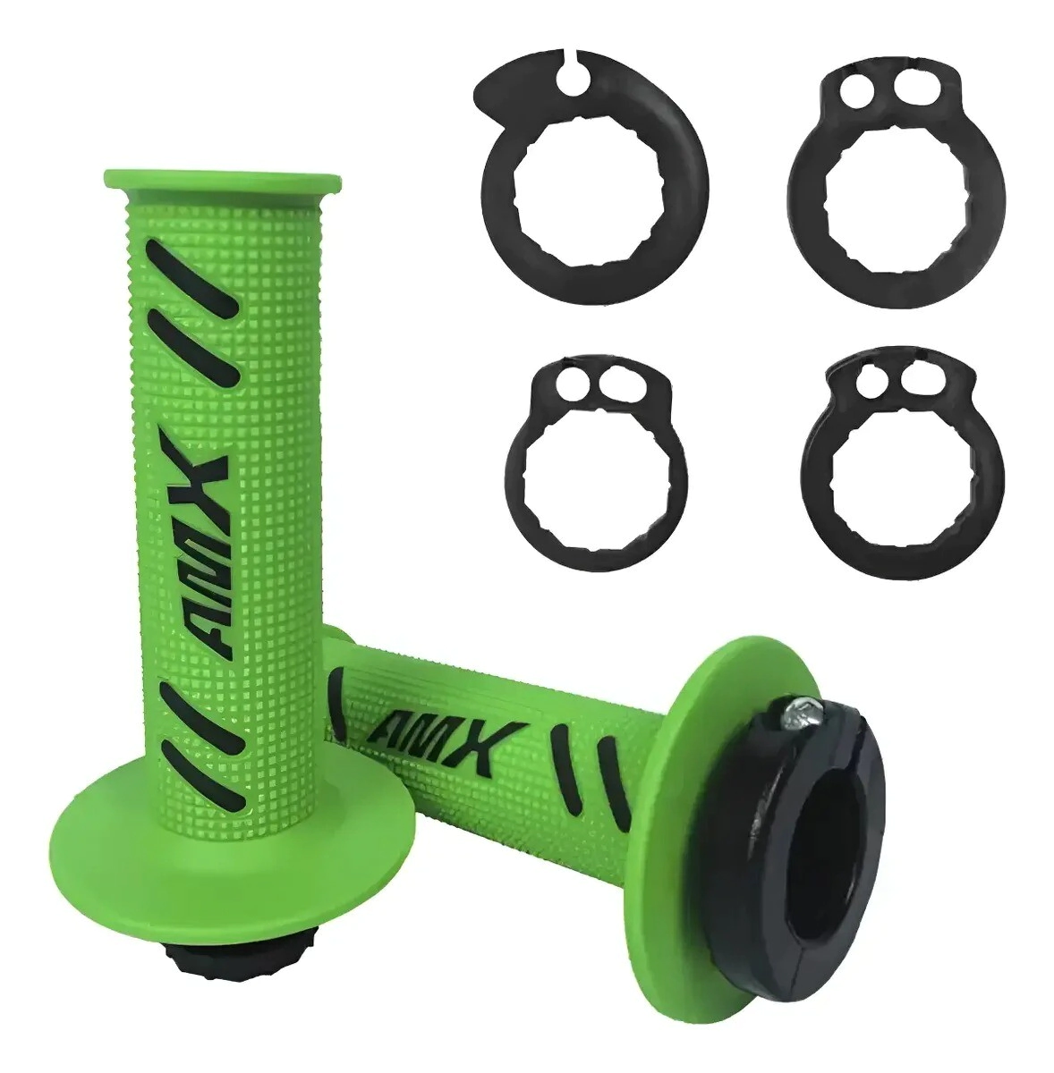 AMX Manoplas Cubre Pu�os Moto Yamaha Suzuki Kawasaki verde negro