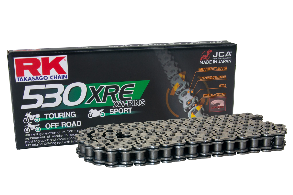 RK Cadena Moto Transmisi�n 530 XREX1 uso Touring/off-road/sport con remache