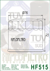 Hiflofiltro Filtro Aceite Moto HF515 Royal Enfield Interceptor