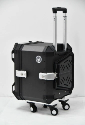 Coocase Ba�l Top Case Moto aluminio 48L valija con ruedas gris oscuro cepillado