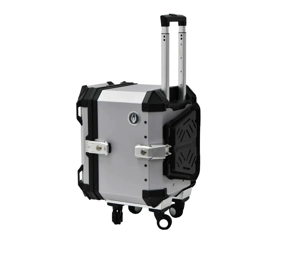 Coocase Ba�l Top Case Moto aluminio 48L valija con ruedas plateado