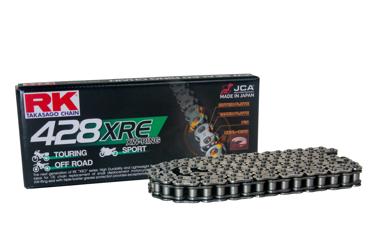 RK Cadena Moto Transmisi�n 428 x 130 XRE XSO Touring XW-Ring off-road con clip