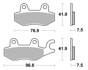 SBS Pastillas Freno Moto SBS 955 FA165 Street sinterizadas del. Kawasaki Z Ninja 400/500