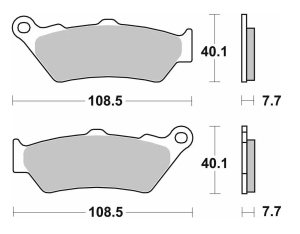 SBS Pastillas Freno Moto 674 FA209 sinterizadas del. MT/NK BMW 650-1250 Royal 450-650