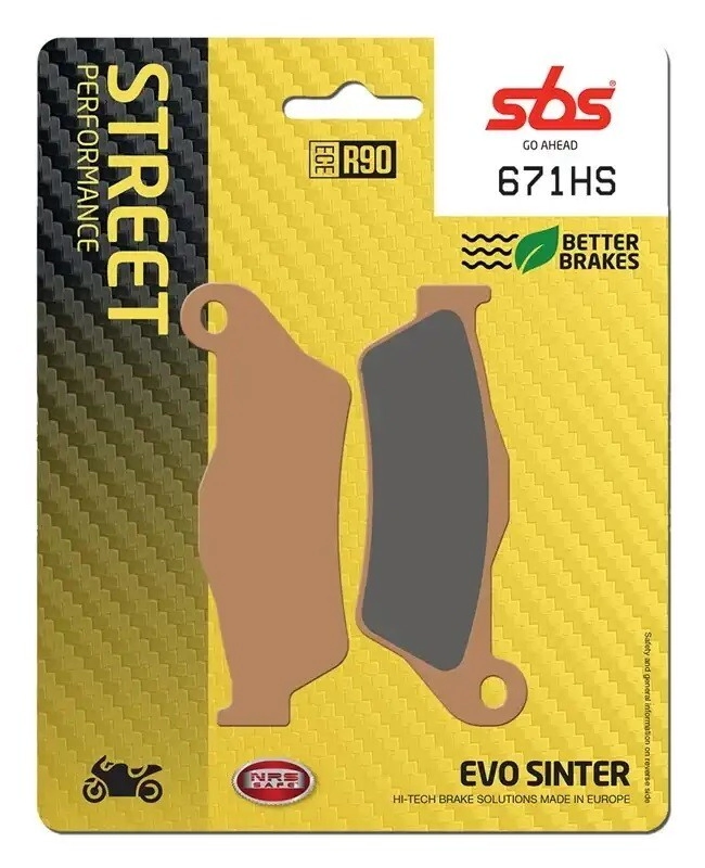 SBS Pastillas Freno Moto 671 FA181/245/643 sinterizadas del. Royal Triumph Tenere