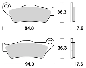 SBS Pastillas Freno Moto 671 FA181/245/643 sinterizadas del. Royal Triumph Tenere