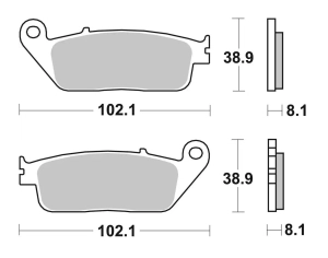 SBS Pastillas Freno Moto 627 FA142/226 sinterizadas del. V Storm Vogue 500-650 Triumph