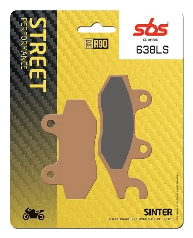 SBS Pastillas Freno Moto SBS 638 FA165 Street sinterizadas tras. Ninja Triumph Vogue AC 350