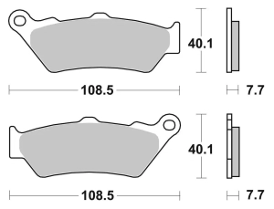 SBS Pastillas Freno Moto SBS 674 FA209 Street sinterizadas tras. BMW GS Triumph Ducati 1200