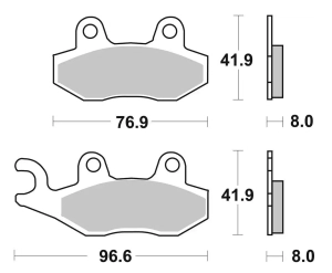 SBS Pastillas Freno Moto SBS 611 FA135/202/214/228 Standard D/T KLX 300 KLR Tenere Triumph