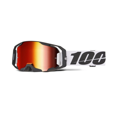 100% Antiparra Motocross Armatic Caldwell lente Mirror roja