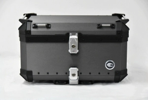 Coocase Ba�l Top Case Moto aluminio 65L gris oscuro cepillado