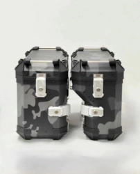 Coocase Ba�les Laterales Moto aluminio 36L S-Shape derecho camuflado oscuro