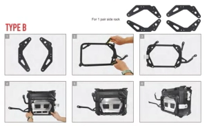 Coocase Adaptador Rack lateral Moto Givi