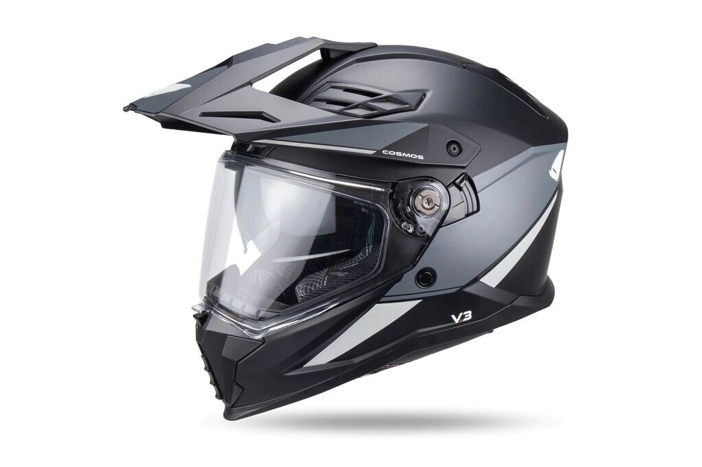 UFO Plast Casco Motocross Enduro Cosmos Tourer Crossover negro gris talle M